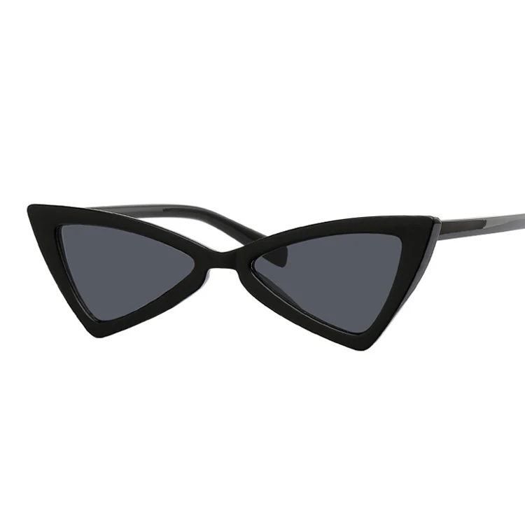 Винтажные женские солнцезащитные очки "кошачий глаз", модные брендовые дизайнерские солнцезащитные очки с зеркальными линзами Cateye для женщин Oculos De Sol - Цвет линз: Black Gray