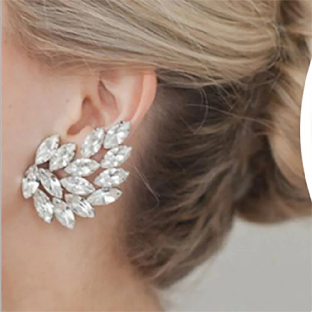 

FAMSHIN new fashion horse eyes crystal earrings alloy metal generous simple earrings jewelry 2017