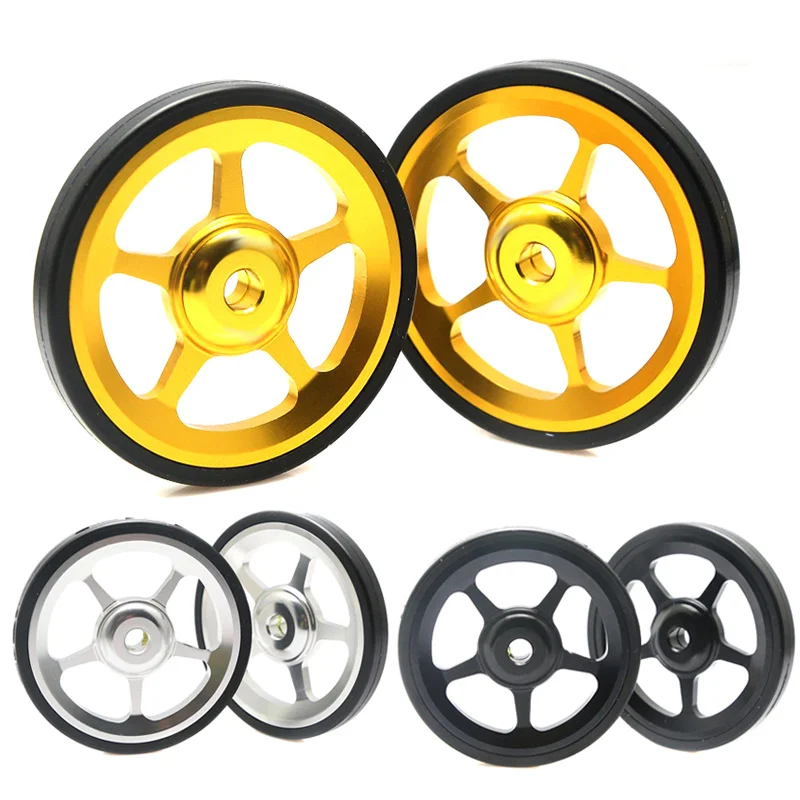 

Newly 2pcs Aluminium Alloy Wheel Modification Kits Easy Wheel for Brompton 19ing