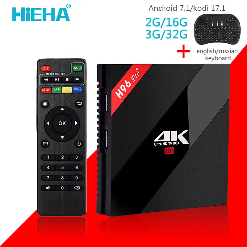 Hieha 2G 16G H96 Pro Plus 4K Android TV Box Android 7 1 3GB Ram 32G