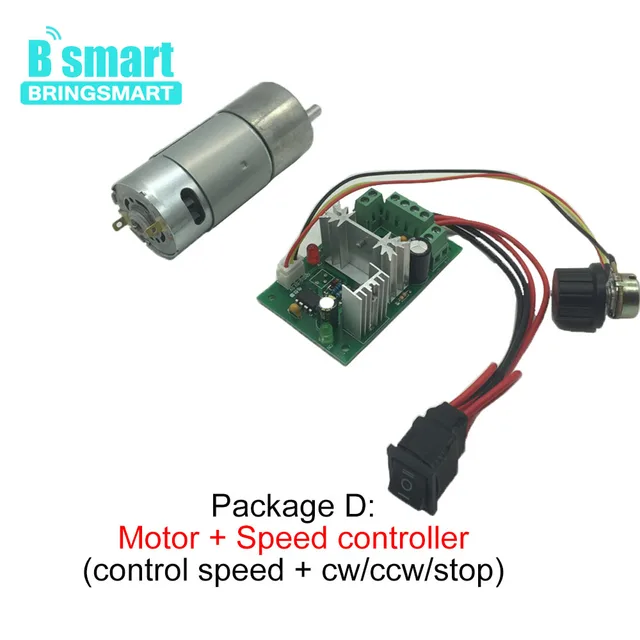 Bringsmart JGB37-550 High Torque 12V DC Motor And DC Gear Motor 6v With DC  12 Volt Reducer Motors Reversed For DIY Motor