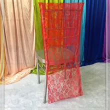 50 шт. Chiavar чехлы на стулья кепки пояса лук кружево ткань бегун скатерть салфетки юбка наложения льняные праздничные Свадебные украшения