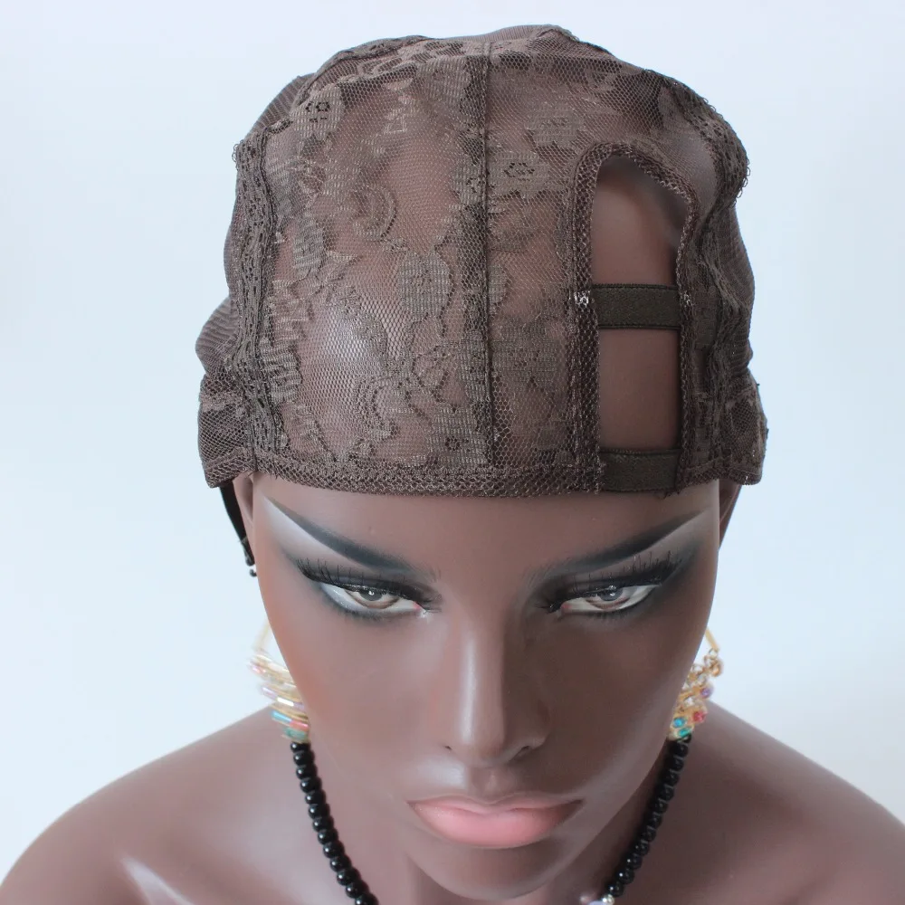 Cheapest U part wig cap black color adjustable wig caps for weaving