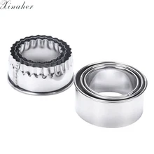 3 шт./компл. Нержавеющая сталь круглые пельмени обертки шоколада формы комплект Резак чайник инструменты Круглый печенья упаковочная машина с миксер для теста режущего инструмента