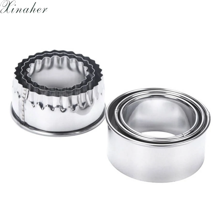 

3pcs/set Stainless Steel Round Dumplings Wrappers Molds Set Cutter Maker Tools Round Cookie Pastry Wrapper Dough Cutting Tool