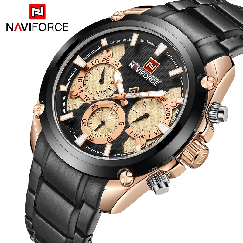 

NAVIFORCE Fashion Brand Waterproof Quartz Watch Men Military Multi-function Sports Watches Men Casual Clock Relogio Masculino
