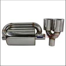 Acessórios do carro S styling saída Sistema de Escape Silenciador Tubo de Escape Silenciador Em Aço Inoxidável Um dos dois 89mm cauda garganta