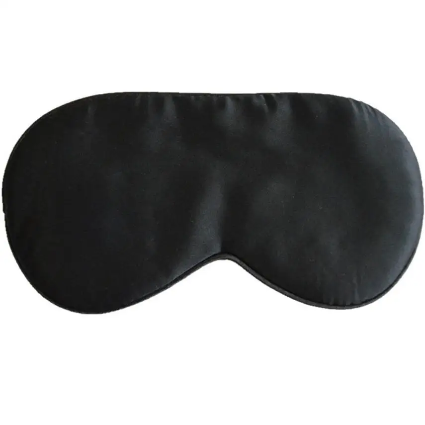 

1PC New Pure Silk Sleep Eye Mask Padded Shade Cover Travel Relax Aid Soft charmeuse silk blanket Janu 22