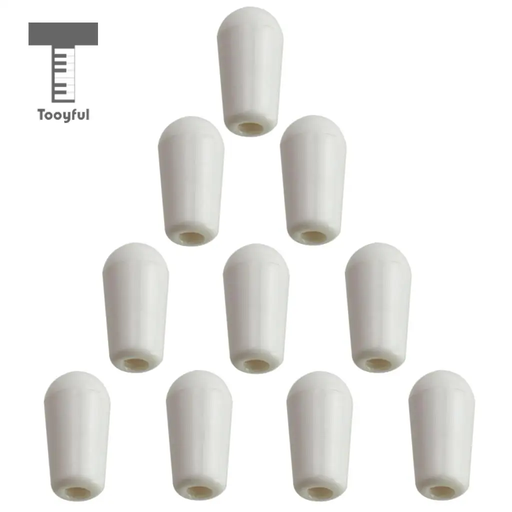 Tooyful 20pcs Internal Thread 3.5mm Guitar 3 Way Toggle Switch Tip Cap Knob Buttons for ST SQ Electric Guitar