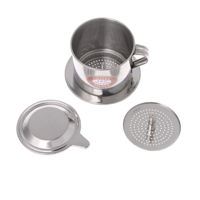 Cheap VFGTERTE 1PC Vietnamese Coffee Filter Stainless Steel Cups Shaped with Lid Water Coffee Strainer Brewer Tool Home Office Coffee Cheap VFGTERTE 1PC Vietnamese Coffee Filter Stainless Steel Cups Shaped with Lid Water Coffee Strainer Brewer Tool Home Office Coffee