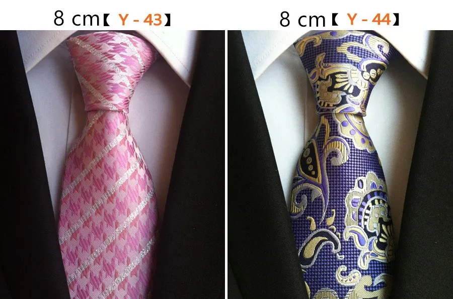 Новые 67 стилей Пейсли галстуки в полоску для Для мужчин Классические Бизнес высокая плотность утка цветочным узором галстук роскошные