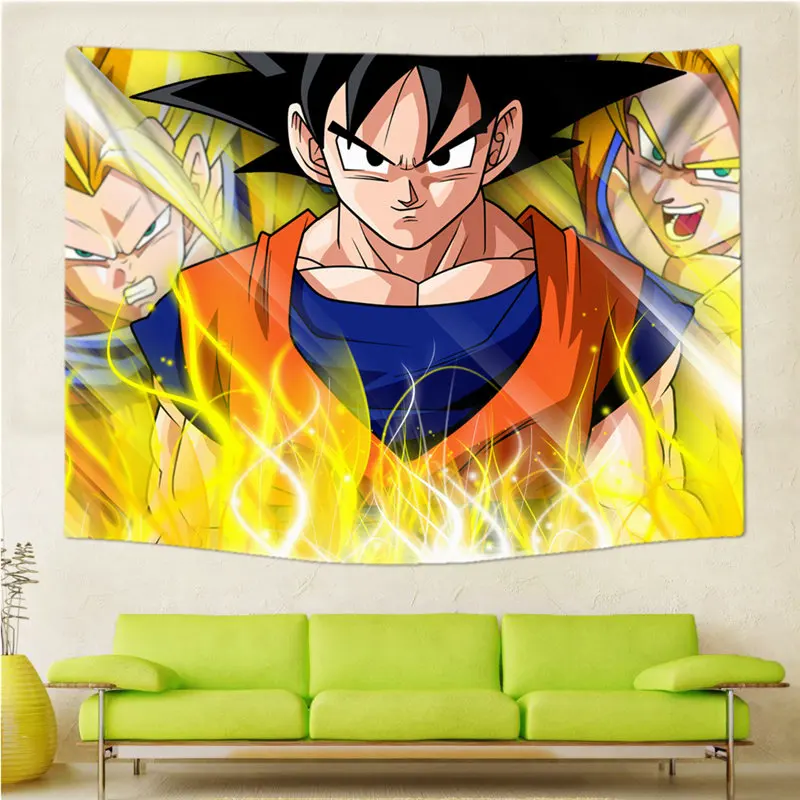 15 Красочный Декор японского аниме Dragon Ball настенный гобелен из полиэстера 200*150 см Сон Гоку шторы из полиэстера длинный стол Крышка - Цвет: 15