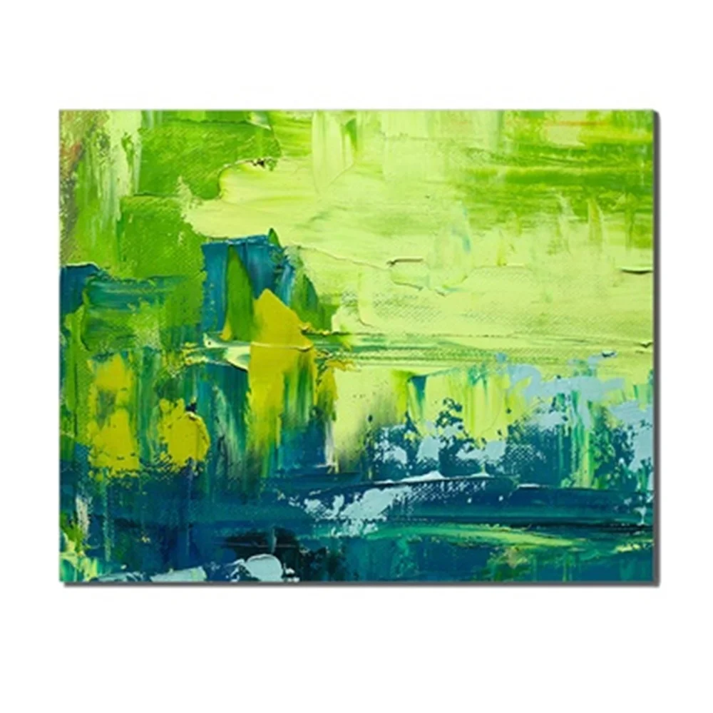 

Green Rural Scenic Abstract Decorative Oil Painting Canvas Wall Artwork For Home Decor Office Living Room Decoration No Frame