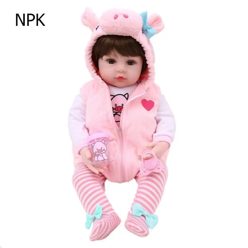 

48cm Vinyl Cute Realistic Baby Lifelike Doll Kids Cute Playmate Educational Toy