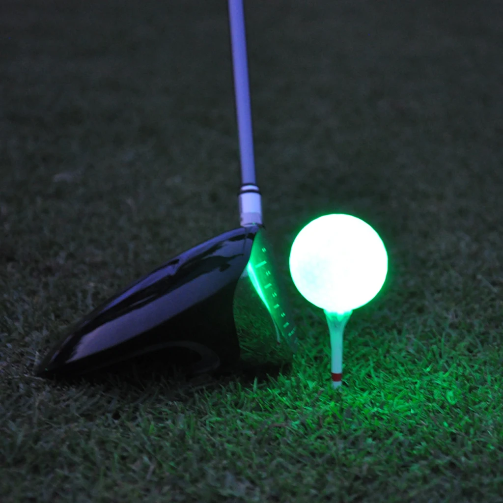 6 Pieces Glow In Dark LED Light Up Golf Ball Official Size Tournament Ball Multi Color Training Golf Practice Balls Gifts