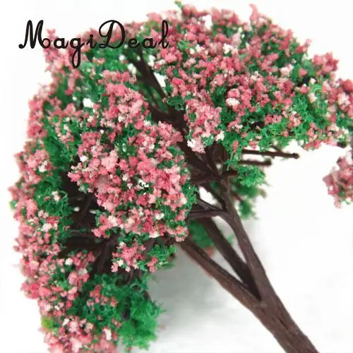 4Pcs Railroad Railway Street Road Park Garden Scenery Scene Landscape Sand Table Layout Model Trees 1.6- 3.94 Inch