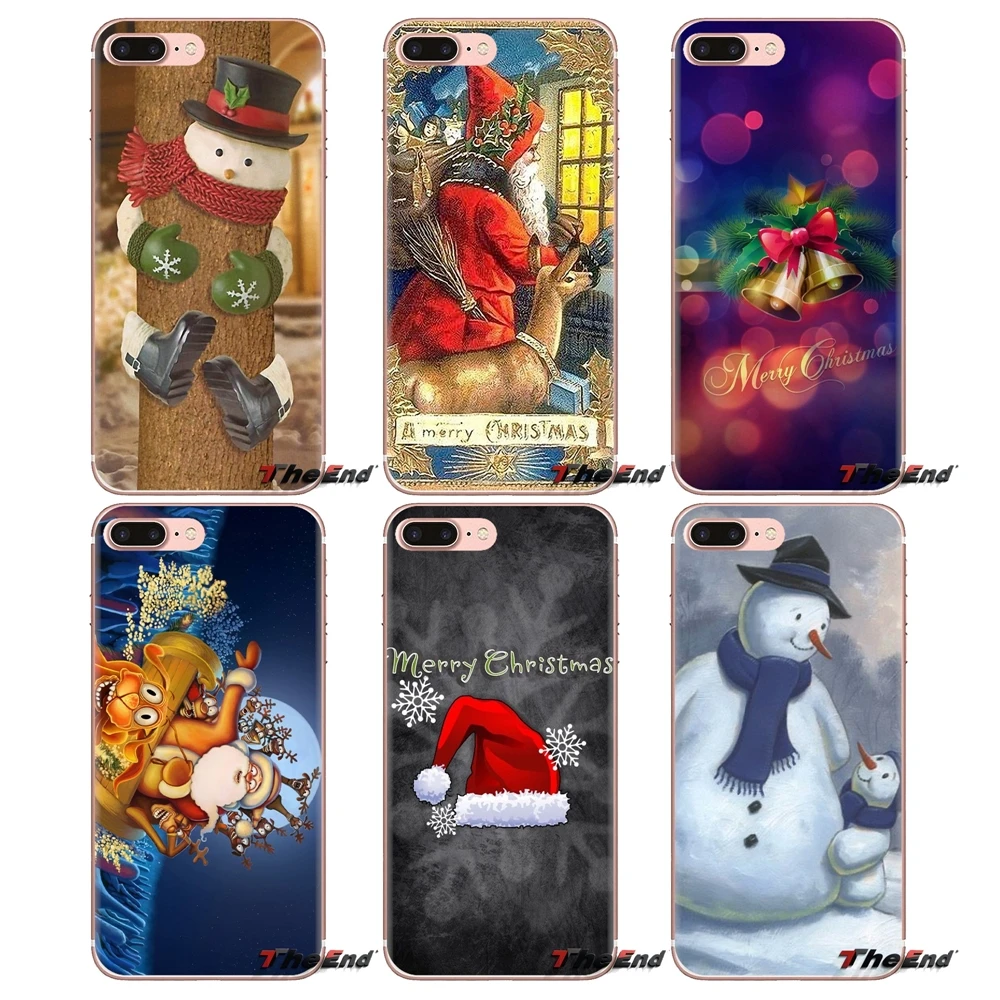 Merry Christmas Santa Claus Snowman Silicone Phone Case Cover For Huawei Mate Honor 4C 5C 5X 6X 7 7A 7C 8 9 10 8C 8X 20 Lite Pro |