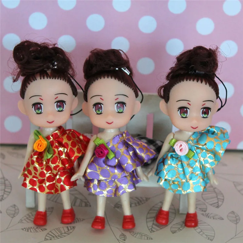 10cm Multicolor Mini Baby Dolls Pendant Handbag Keychain Car Keychain