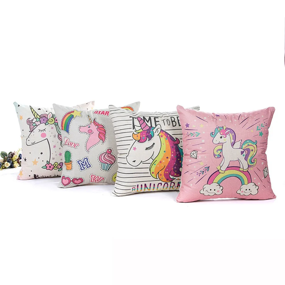 

Nice 45*45cm Sequins Unicorn Cushion Decorative For Sofa Reversible Pillowcase Home Decor Drop Shippin