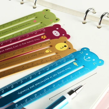 

Cute cartoon kawaii animals series school student bookmark ruler stationery 13mm