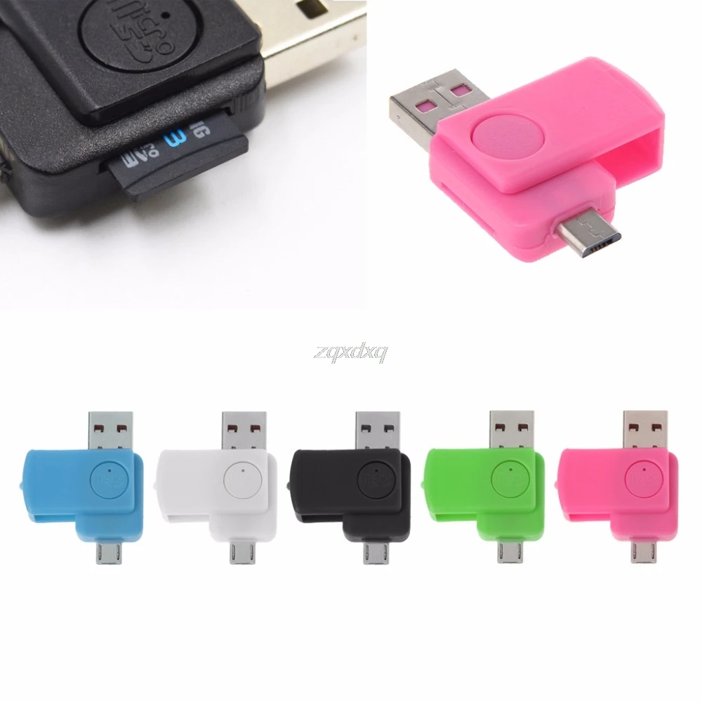 

Portable 480Mbps USB 2.0 Micro USB TF/MicroSD Card Reader OTG Adapter For Android Phone Tablet PC Nov11 Drop ship