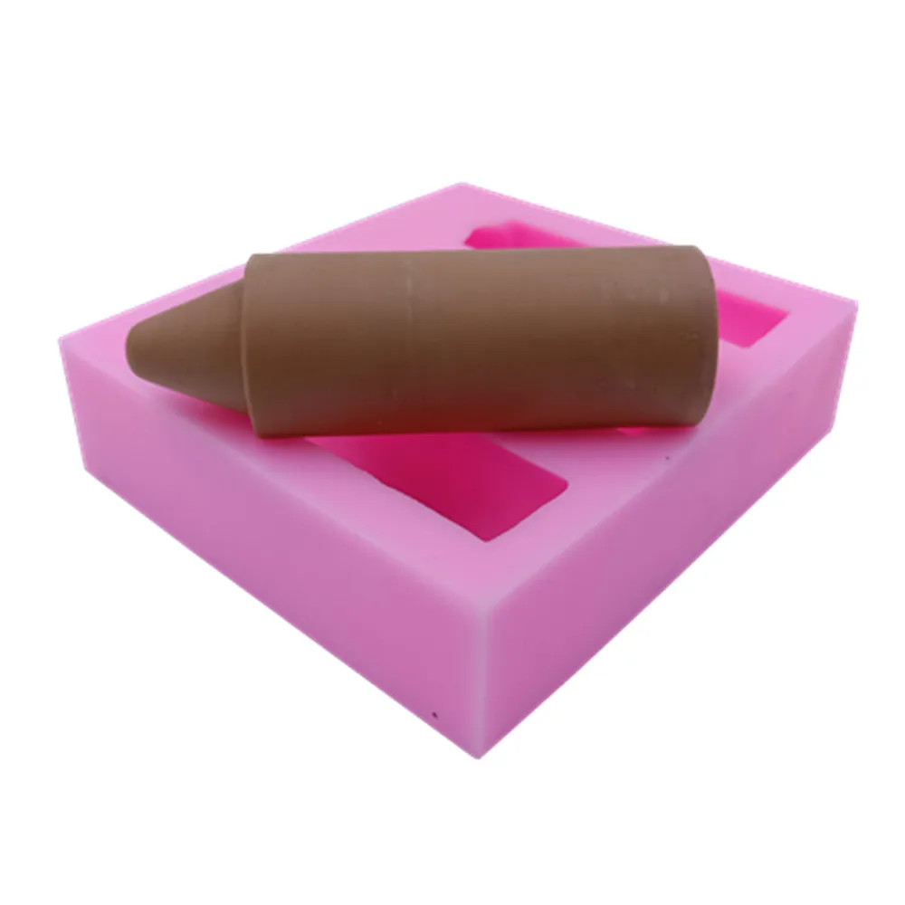 New Crayon Design Soap Mold 3 Cavities Silicone Molds for Soap Candle Chocolate Makingin Soap