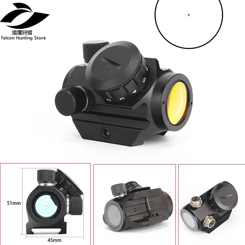 

Tactical Rifle scopes Low Profile Compact 1X25 Red Dot Sight With 3 MOA Scope Weaver Picatinny Mount
