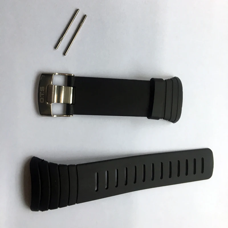 OTS 7005 Waterproof TPU Silicone Rubber Core Watch Spare Strap 210MM Length Band 24MM Width Repair Adjustable Replacement (6)