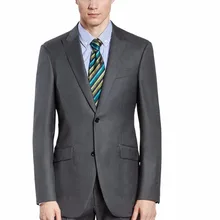 HCF по воздуху мужские 1 шт 2 кнопки пиковые лацканы Slim Trim Fit формальный смокинг мужские костюмы куртка темно-серый