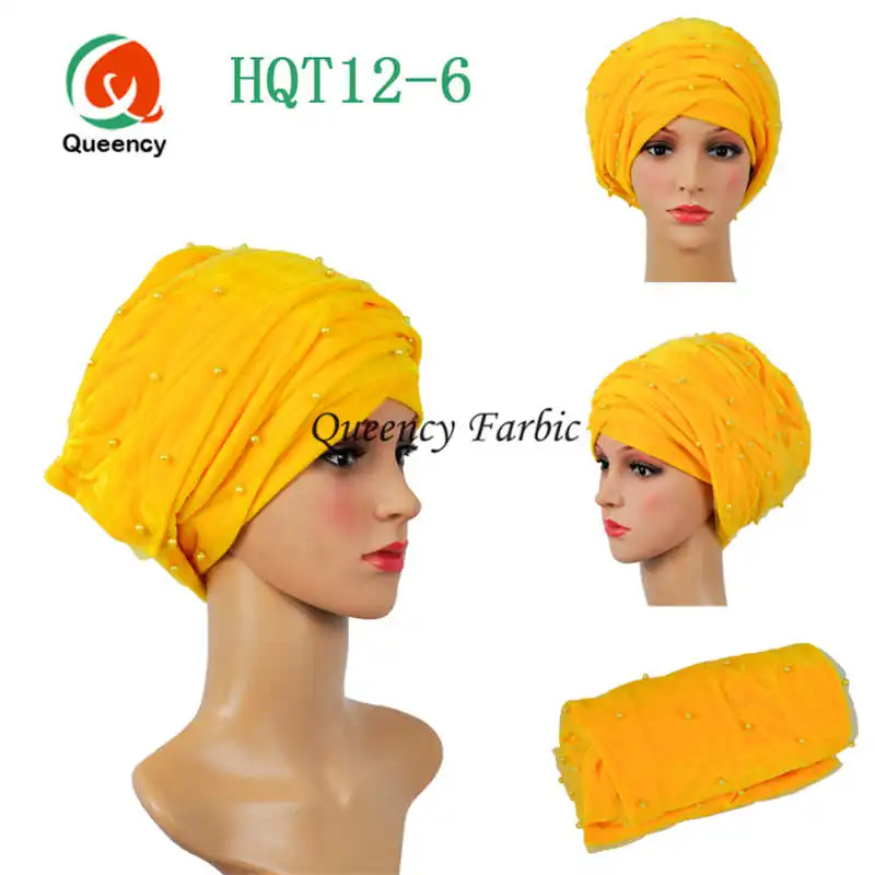 Африканский дизайн женские повязки для волос геле твердая сетка из бисера шарф-тюрбан в африканском стиле один шт/комплект 9 цветов Африканский тюрбан для Женская повязка на голову