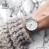 2022 SK superfino de malla de plata de acero inoxidable relojes de mujer de marca superior de lujo Casual reloj de pulsera de las señoras Relogio Feminino ► Foto 1/6