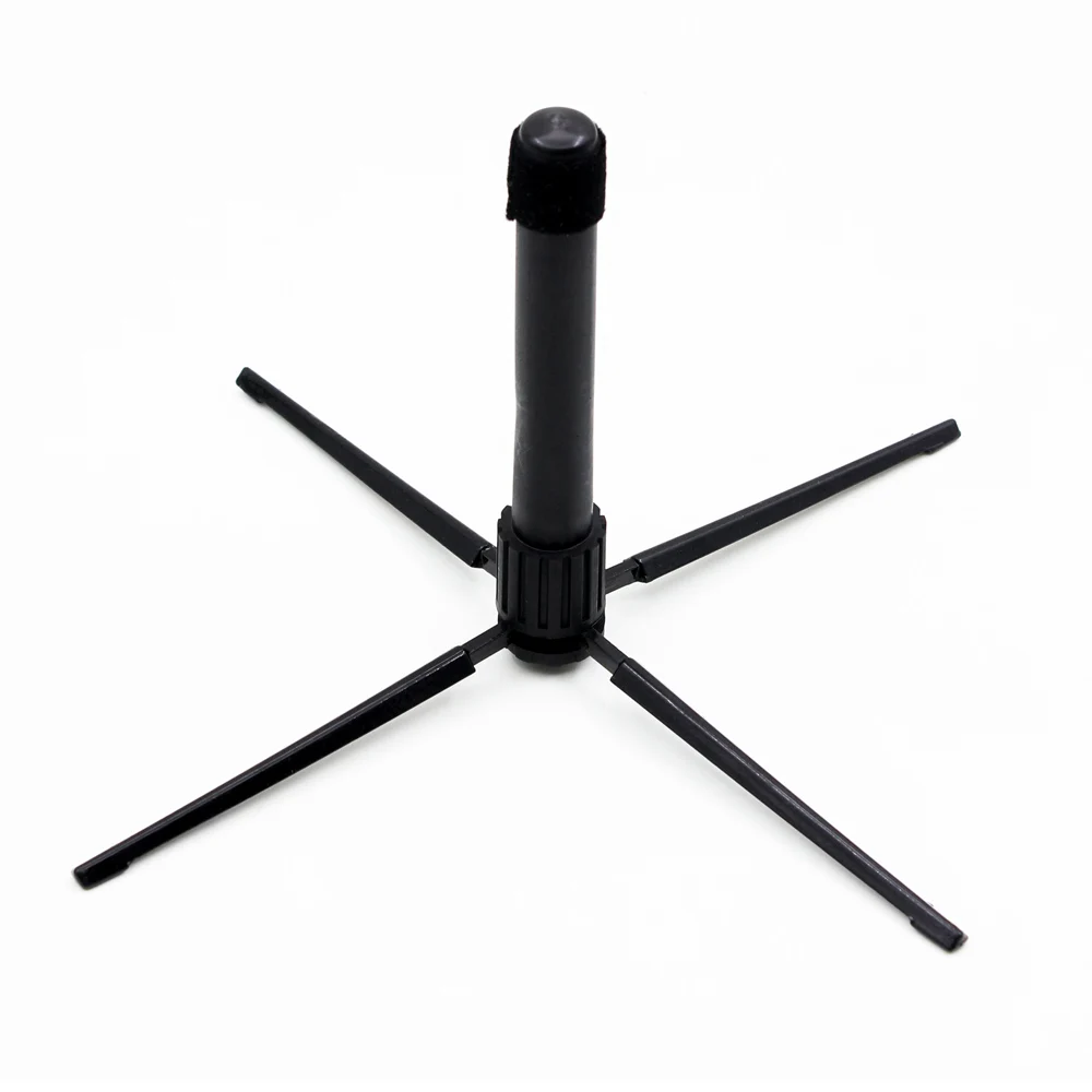 

New Portable Foldable Western Concert Flute Tripod Holder Stand with 4 Metal Legs Detachable Portable Foldable
