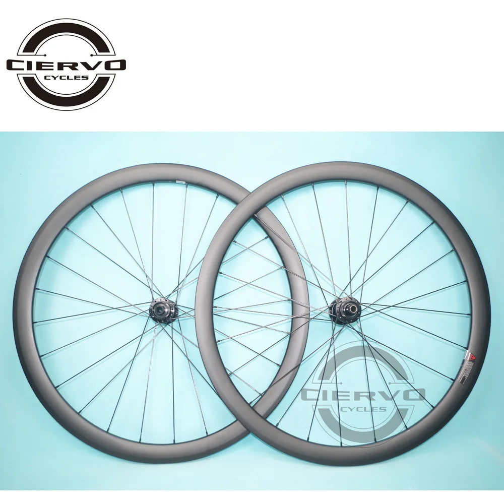 

38mm x 25mm Clincher Tubeless Road Disc Wheels Straight Pull U shaped Carbon Wheelset Center Lock Disk Brake 24 holes UD 3K 12K