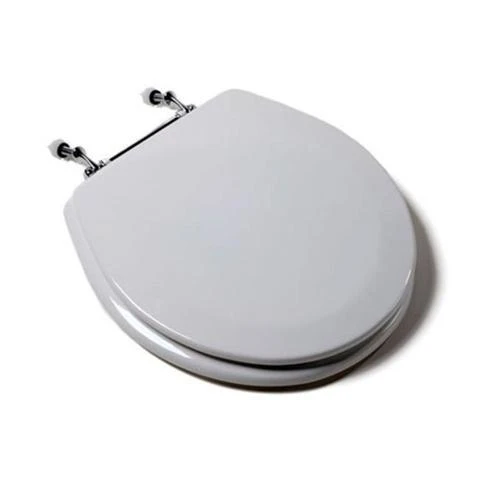 

Jones Stephen C1B4R2-00CH Deluxe Molded Round Wood Toilet Seat with Chrome Hinges- White