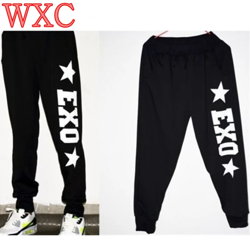 KPOP Arrival EXO Chanyeol Baekhyun Black Long Dance Casual Pants