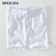 Летние шорты мужские повседневные однотонные льняные мужские шорты 10 цветов
