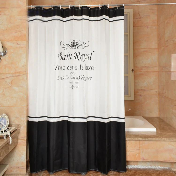 High Quality Royal Shower Curtains Polyester Waterproof Bathroom Shower