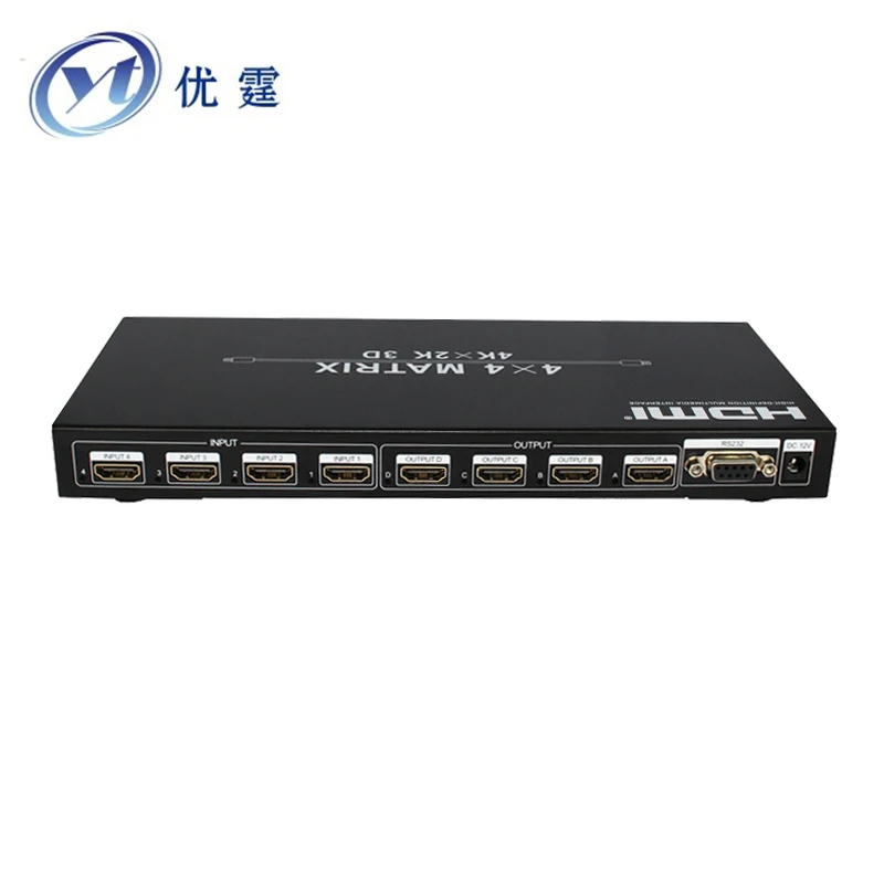 

You Ting 4k UHD 2160P30HZ HDMI Matrix 4x4 switch splitter into 4 out 1080P 60hz 3D WITH RS232 IR