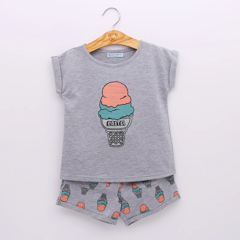 Girls Clothing Sets 2019 New Style Summer Children Clothes Cute Plaid Lace + White Bow Short Pants 2pc Kids Clothes Sets