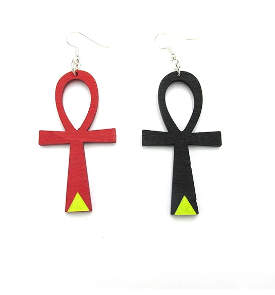 Бесплатная доставка! Новинка серьги из акрилового дерева АНХ|wood ankh earrings|earrings free