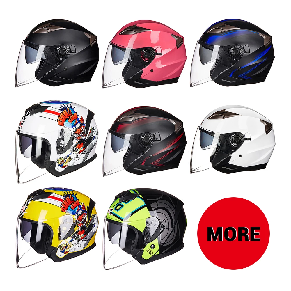 GXT Лето мотоциклетный шлем с открытым лицом двойной объектив Casco Шлем Мотоцикл Скутер Capacete защитный шлем козырек для мотоцикла