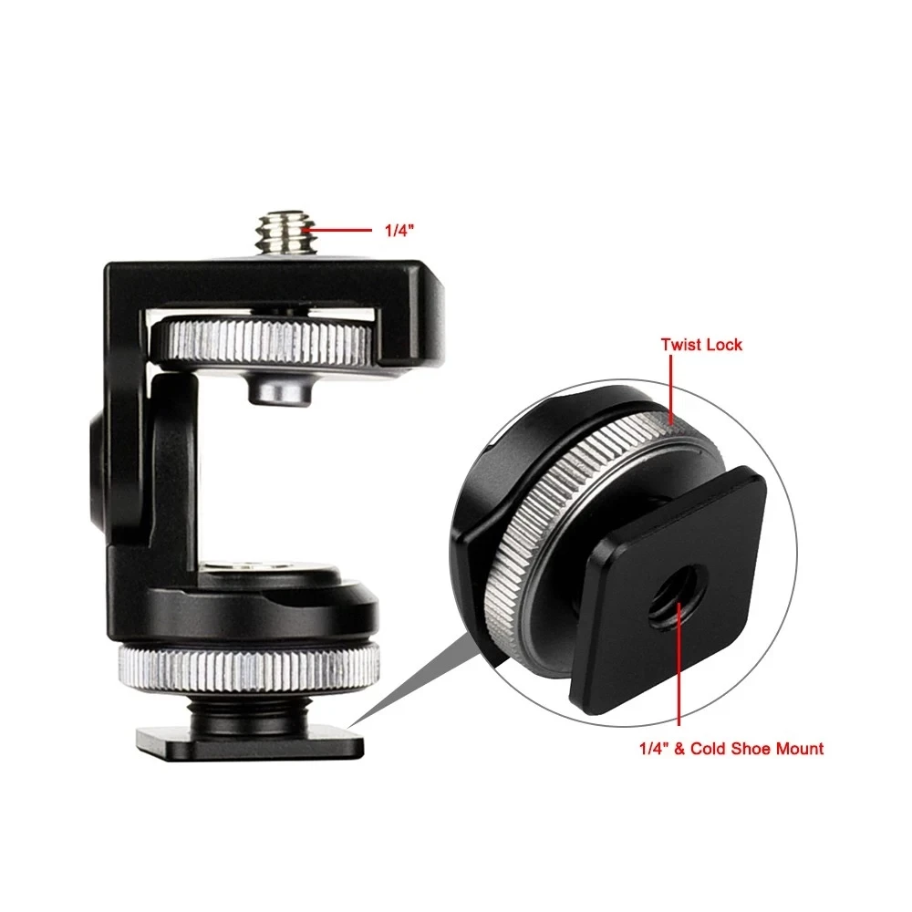 Monitor Adapter Adjustable Hot Shoe Monitor Mount Mic Holder