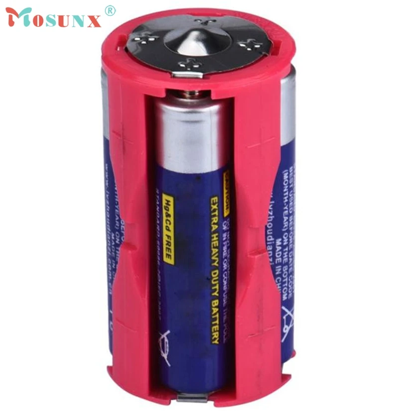 

Mosunx Hot Selling Parallel Cell Adapter Battery Holder DC 1.5V Case Box Convert 4 AAA to 1 C Size Drop Shipping