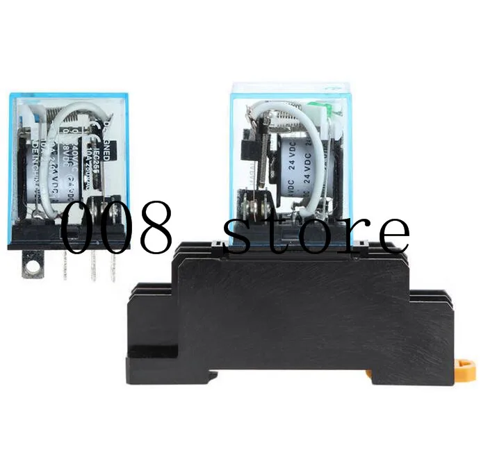 MY2P HH52P MY2NJ relay 12V DC coil high quality general purpose DPDT micro mini relay with socket base holder MY2P HH52P MY2NJ relay 12V DC coil high quality general purpose DPDT micro mini relay with socket base holder