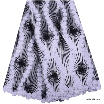 

2018 Latest Nigerian Laces Fabrics With Stones High Quality Tulle African Laces Fabric Wedding French Tulle Lace FabricA1479
