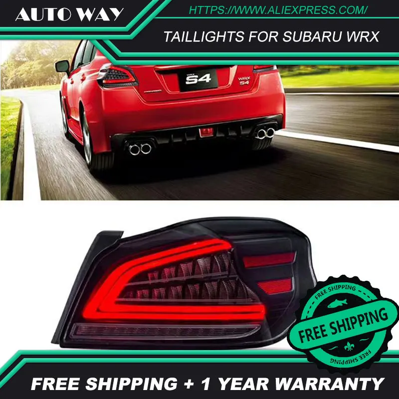 

Car Styling tail lights case for Subaru WRX STI 2013-2019 taillight LED Tail Lamp DRL fog lights rear trunk lamp cover