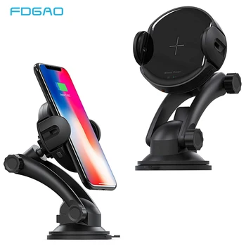 

FDGAO 15W Qi Wireless Car Charger For iPhone XR XS Max X 8 Automatic Phone Holder Air Vent Fast Charging For Samsung S10 S9 S8