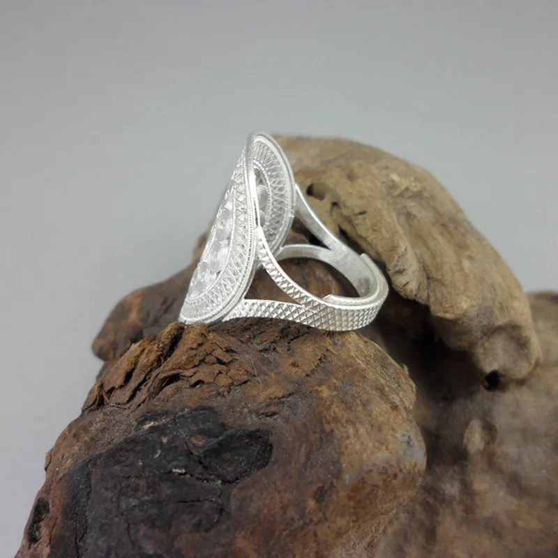 

Big Antique Ring 004 Adjustable Handmade Ethnic Jewelry 999 Sterling Silver Jewelry Vintage Men's Rings Birthday Gift Father