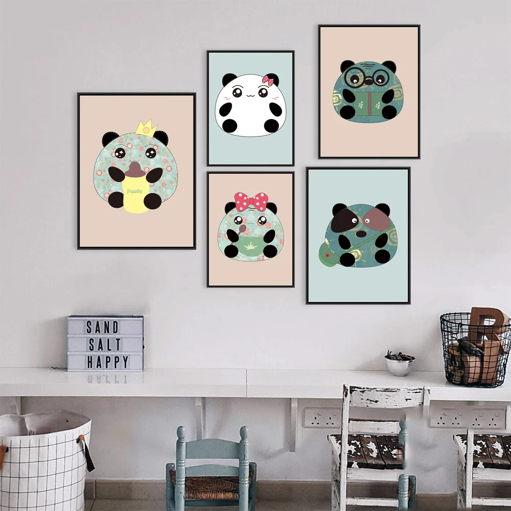 Nordic-Minimalist-Triptych-Canvas-Painting-Cute-Bear-Panda-Paintings-Home-Wall-Decor-HD-Poster-Art-Print