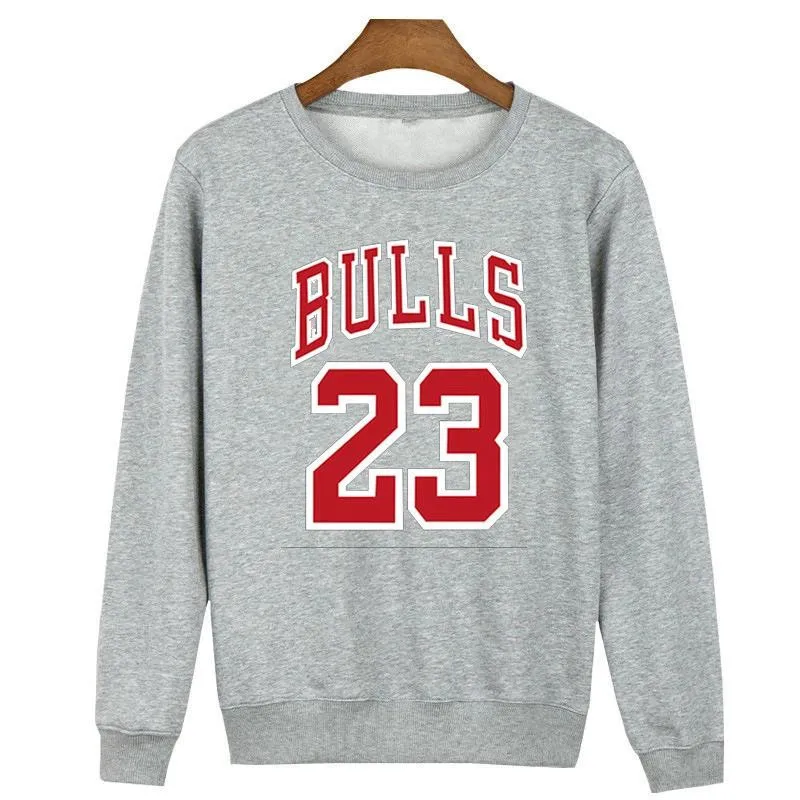 

Basketball sweater Bulls 23 loose sweater youth sport T-shirt Basketball Sweatshirt Coat Pure Cotton Fleece Jacket For Men Women
